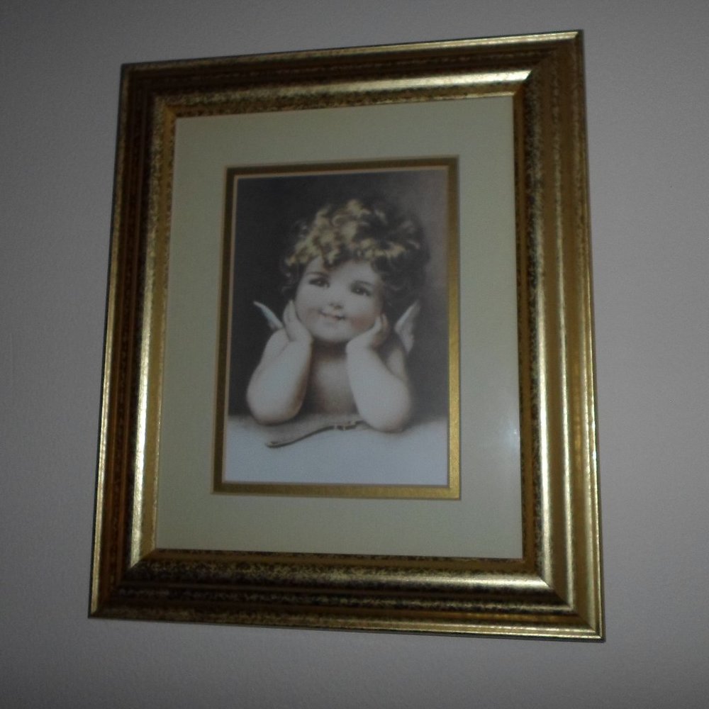 Cupid Cherub Framed Artwork